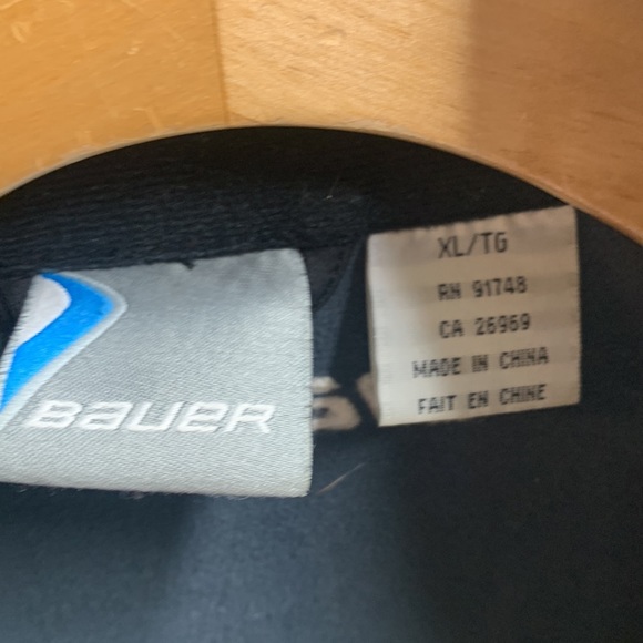 COPY - men's Bauer hockey lightweight jacket 2 zip pockets black size XL - Picture 4 of 7